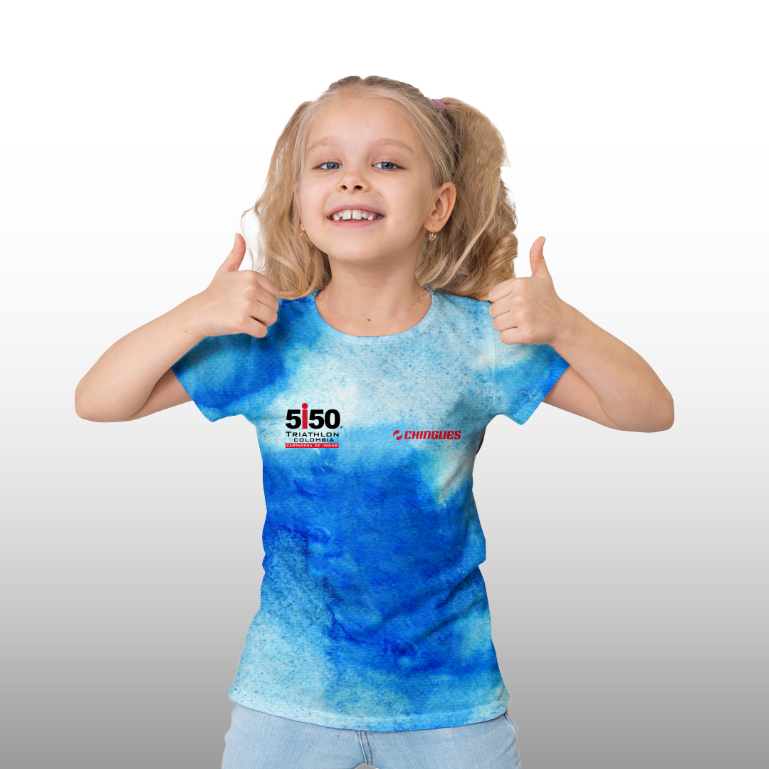 nina camiseta ironman 5150 FONDO DEGRADADO